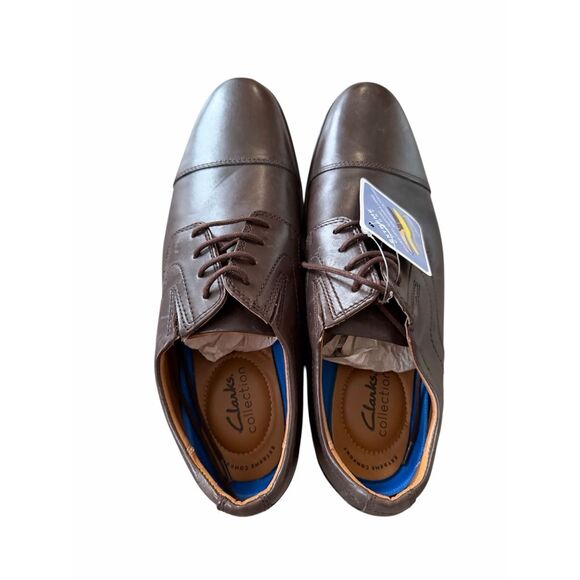 Clarks Whiddon Cap Toe Oxfords Dress Shoes Lace‎ Up in Brown Size 9H